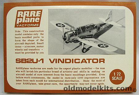 Rareplane 1/72 SB2U-1 Vindicator - (SB2U1) plastic model kit